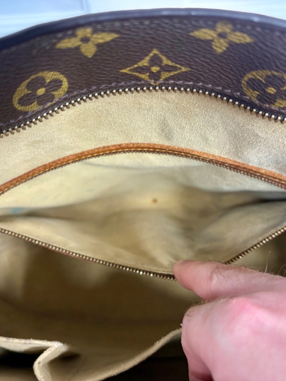 Vintage Louis Vuitton Babylone Tote Bag Brown Monogram Canvas Vachetta Leather - Picture 3 of 14